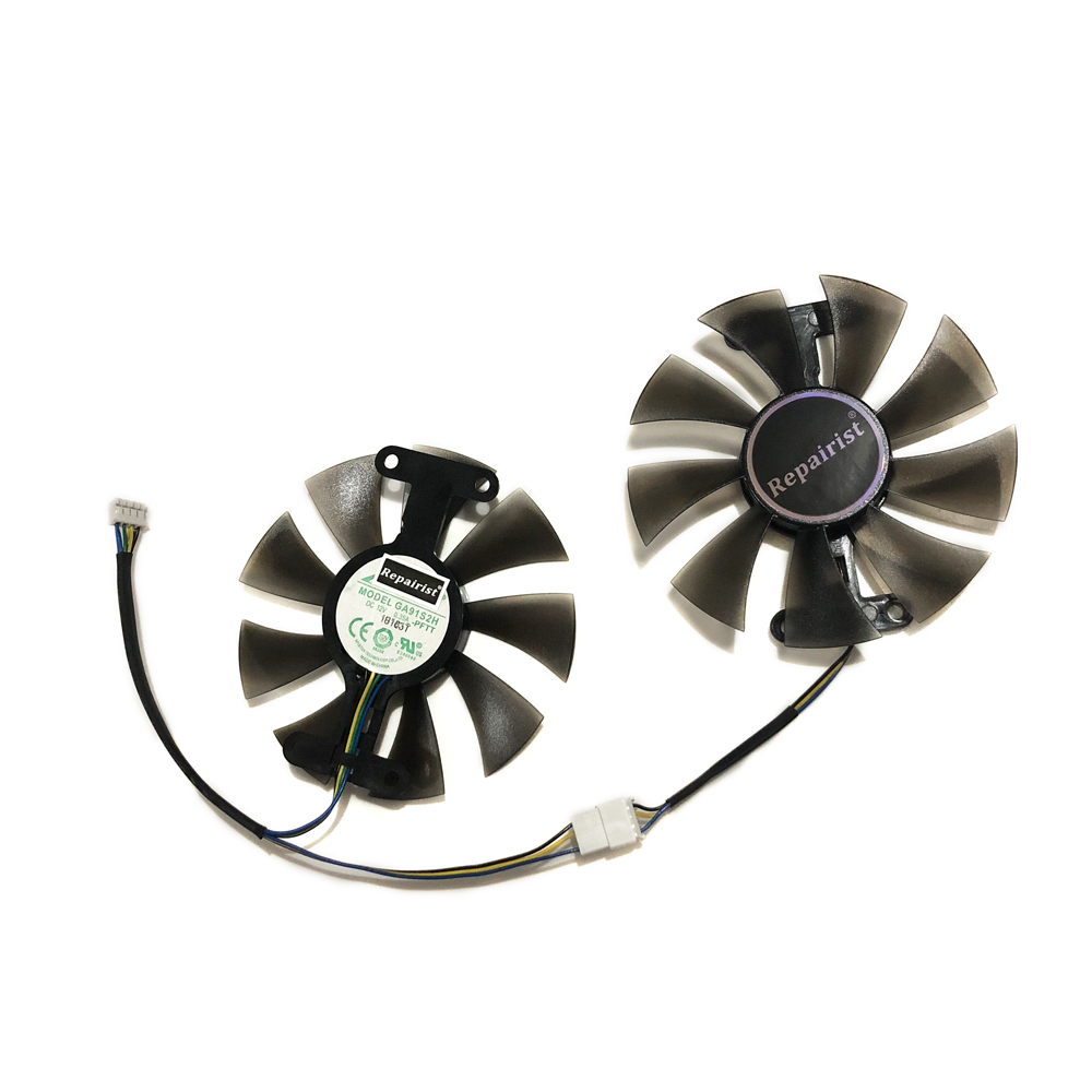 Rx 580 8Gb 2048Sp Gpu - 2 قطعة/مجموعة، مروحة بطاقة الفيديو GA91S2H،