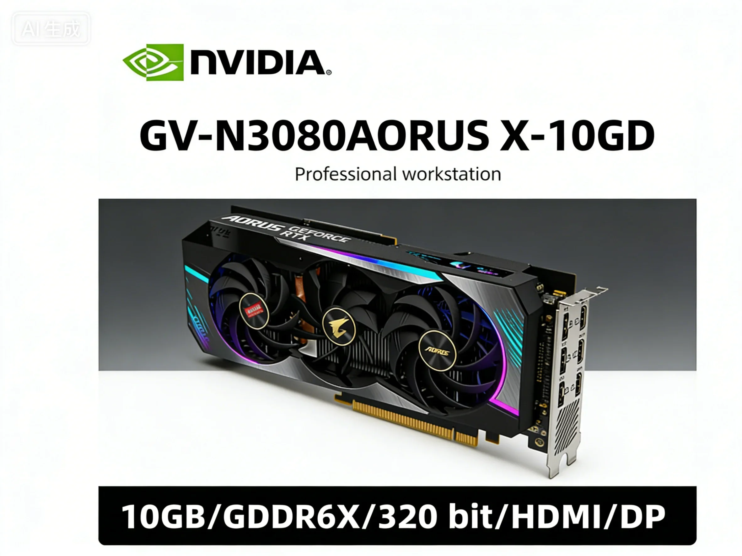 Rtx 3080 10Gb Gpu - بطاقة رسومات RTX 3080 من GIGABYTE،