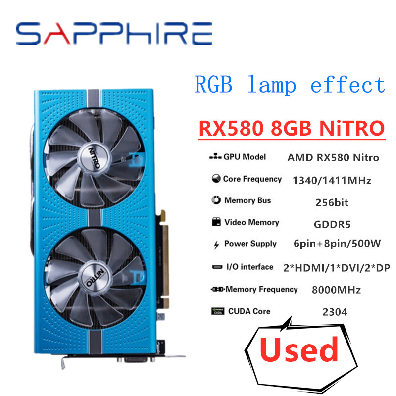 Rtx 3070 8Gb Graphics Card - بطاقة رسومات SAPPHIRE Original RX 580