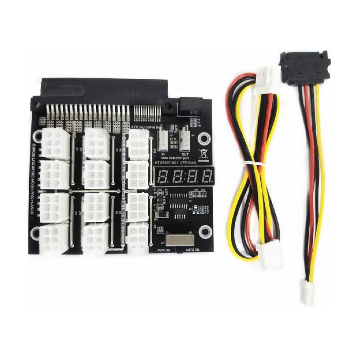 لوحة توصيل PCIe بـ 12 منفذًا م - مراجعة 2400W Server Psu Breakout Board وسعره