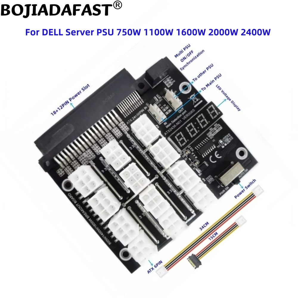 لوحة توزيع طاقة خادم بـ 12 منف - مراجعة 2400W Server Psu Breakout Board وسعره